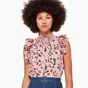 Kate Spade prairie rose flutter top size XL